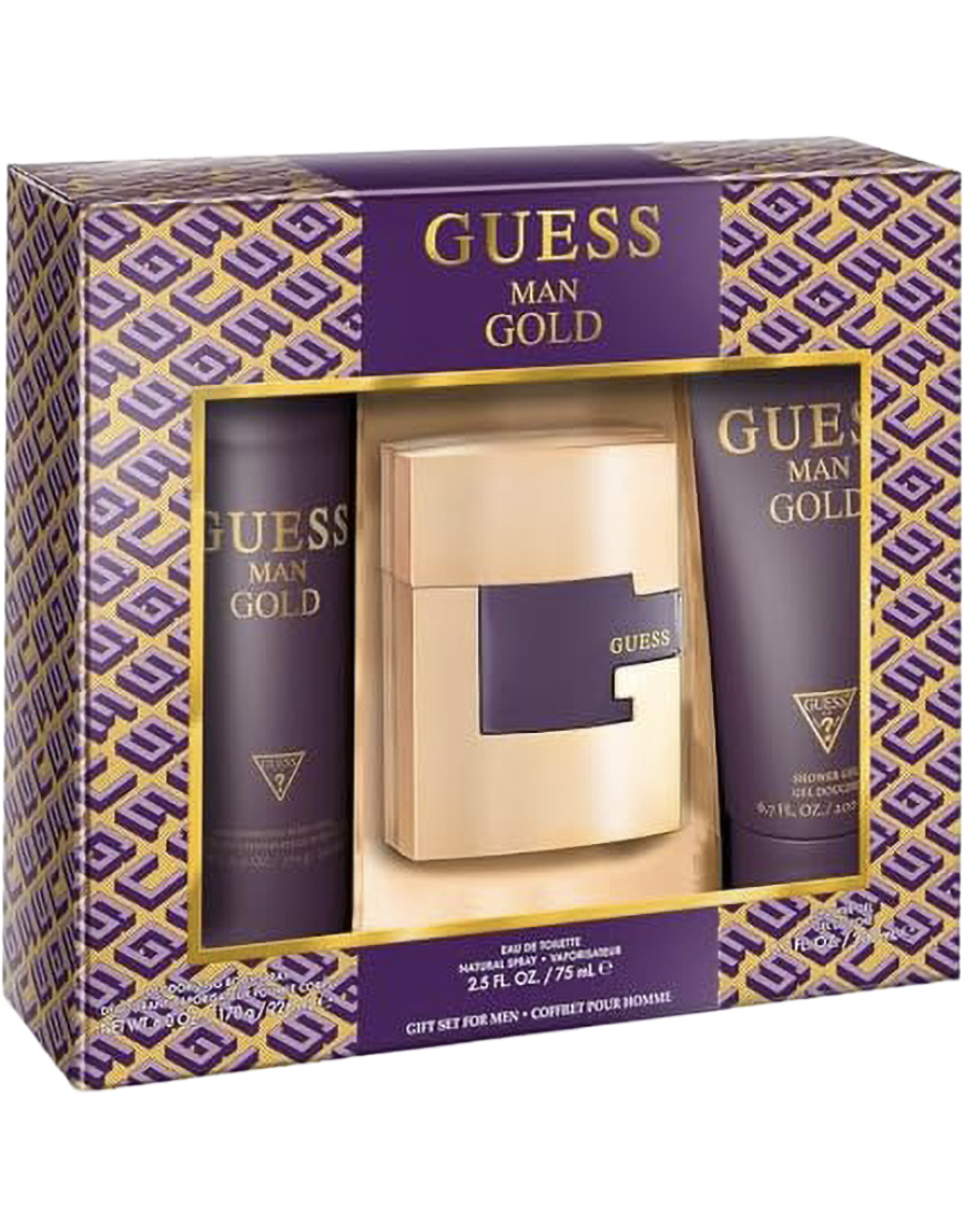 SET GUESS GOLD MAN EDT 3P 75 MLSP 200 MLSG