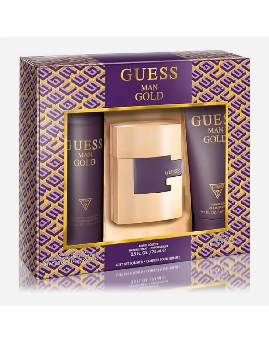 SET GUESS GOLD MAN EDT 3P 75 MLSP 200 MLSG